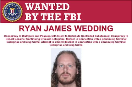 Afiche difundido por el FBI, con la imagen de Wedding