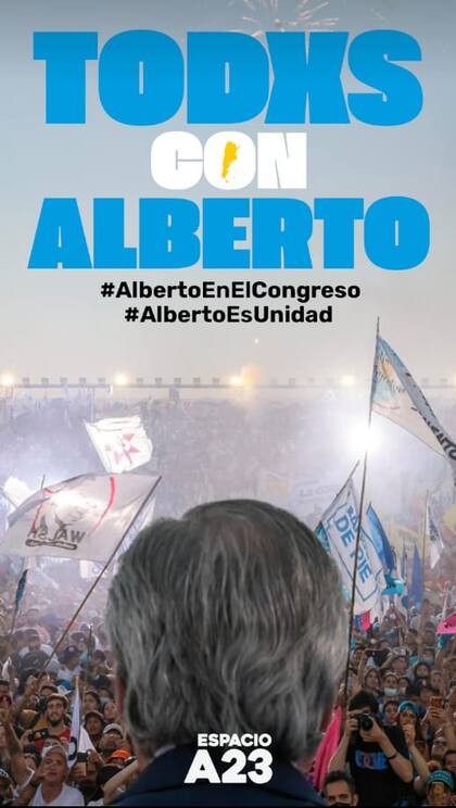 Afiche en apoyo a Alberto Fernández