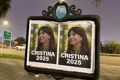 Afiches de Cristina Fernández de Kirchner en el barrio de Palermo