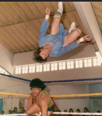 Agilidad y destreza caracterizaban al bueno David el Pastor (Osvaldo Archi Cargachin) en Titanes en el Ring