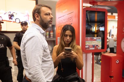 Agostina Páez, en el Aeroparque