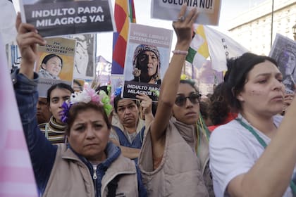 Agrupaciones afines al kirchnerismo marcharon por "Ni una menos" a la Plaza de Mayo; entre otras consignas pidieron por la libertad de MIlagros Sala