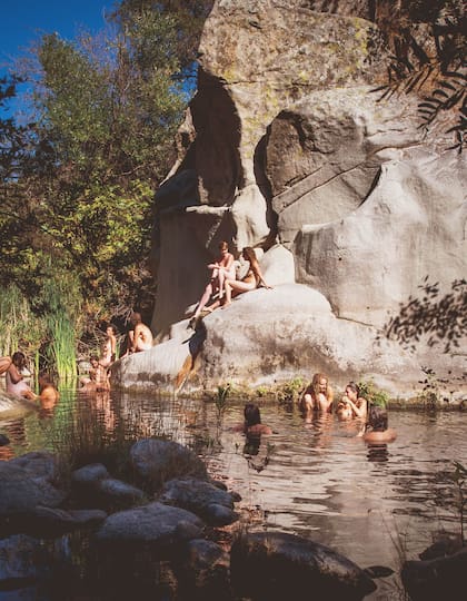 Aguas termales en las afueras de Ojai.