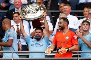 Agüero llegó a 201 goles en Manchester City, que conquistó la Community Shield