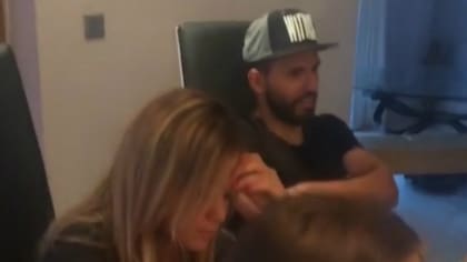 Agüero, durante el Mannequin Challenge