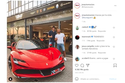 Agüero, quien firmó su contrato con el club catalán por dos temporadas tras su salida del Manchester City, compró el vehículo deportivo en la concesionaria JM Automoción