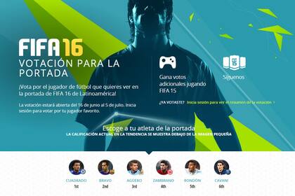 Agüero se encuentra entre los seis jugadores seleccionados disponibles para acompañar a Lionel Messi en la tapa del FIFA 16