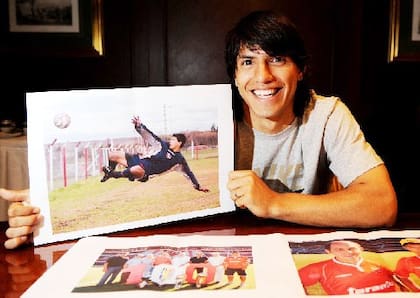 Segio Agüero, en una producción con LA NACION y sus mejores fotos en Independiente