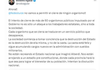 Aguiar contra Sturzenegger