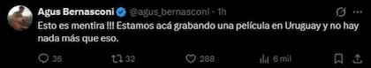 Agustín Bernasconi negó las versiones de romance con Wanda Nara (Foto: X)