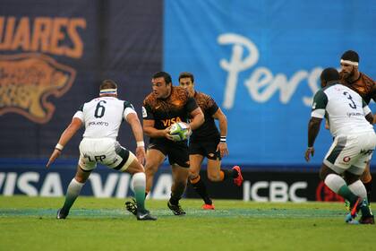 Agustín Creevy salió muy aplaudido en la segunda mitad; en la semana, el hooker había renovado el contrato con Jaguares hasta 2021.