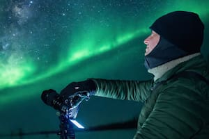 El fotógrafo argentino que vive a -25°C y sueña con mostrarle las auroras boreales a la familia Messi