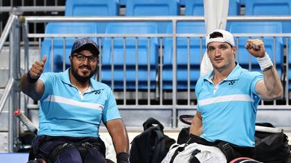 Agustn Ledesma y Gustavo Fernndez, dos de los representantes argentinos en el Mundial de tenis adaptado, en Italia.