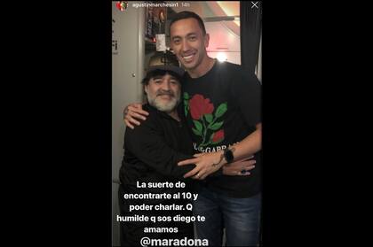Agustín Marchesín compartió su encuento con Maradona en las redes