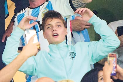 Agustín Messi, hijo de Rodrigo, uno de los hermanos de Leo, también está en Qatar.