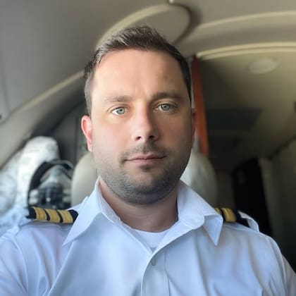 Agustín Orforte, copiloto del avión que se despistó en San Fernando el 18 de diciembre pasado