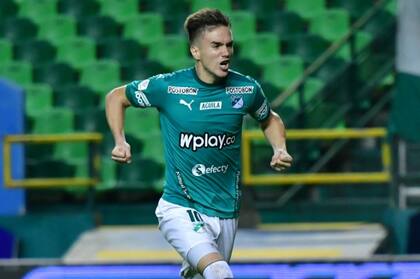 Agustín Palavecino tiene 24 años, surgió en Platense y juega en Deportivo Cali desde 2019