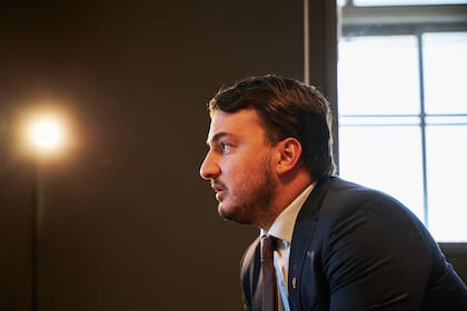 Agustín Romo, presidente de bloque de LLA en la Cámara de Diputados de la Provincia de Buenos Aires.
06/06/2025.