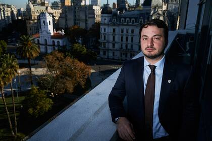 Agustín Romo, presidente de bloque de LLA en la Cámara de Diputados de la Provincia de Buenos Aires.
06/06/2025.