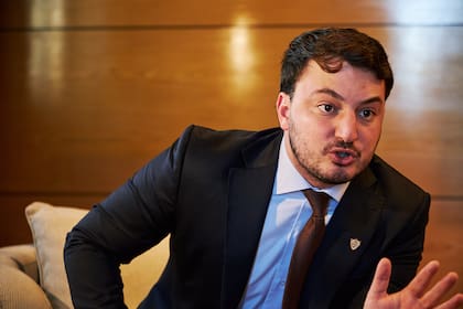 Agustín Romo, presidente de bloque de LLA en la Cámara de Diputados de Buenos Aires