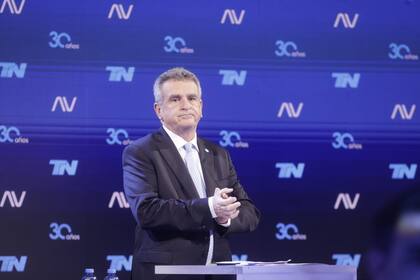 Agustín Rossi en el debate con Victoria Villarruel.