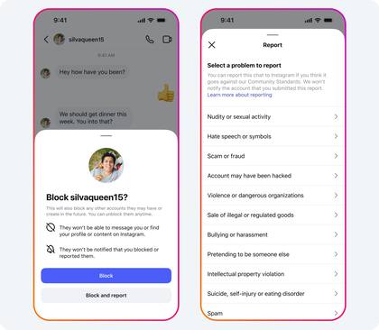 Ahora es posible bloquear y reportar una cuenta de Instagram en un solo paso