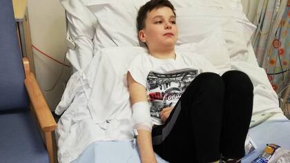 Aiden Temple, de 10 años, formó parte en el ensayo Recovery