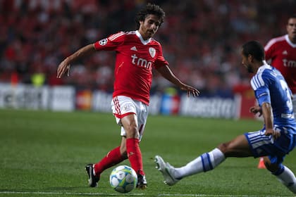 Aimar jugó cinco temporadas en Benfica y fue campeón en cinco oportunidades