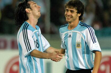 Aimar y Messi compartieron equipos en la selección Argentina