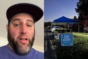 Inició una despensa de alimentos gratis y la reacción de la comunidad lo conmovió