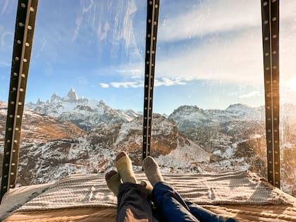 Al alojarse en Ovo Patagonia, la contemplación del FItz Roy es el plan para hacer a toda hora.