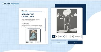 Al analizar la figura, la herramienta puede no reconocer una parte; la página permite corregir la lectura para que identifique el dibujo en forma correcta