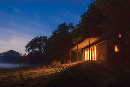 Al caer la noche, la quietud es absoluta en esta zona agreste.
