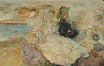"Al caer la tarde", obra con la que ganó el Primer Premio del Salón Nacional de Artes Plásticas en 1965