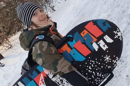 Al cole con el snowboard