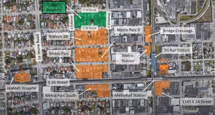 Al este de Hialeah, una firma de construcción propuso edificar una torre de ocho pisos que tenga 580 departamentos