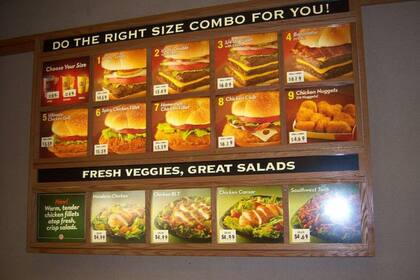 Al igual que el resto de cadenas de comida rápida, Wendy's cuenta con ítems variados para los gustos de todos los clientes