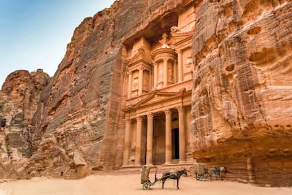 Al Khazneh (el Tesoro), el edificio más conocido de Petra.