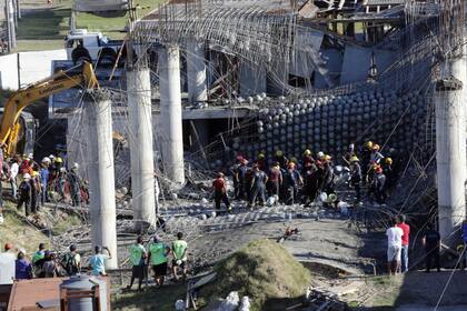 En Santa Teresita se había derrumbado una losa en una obra en construcción