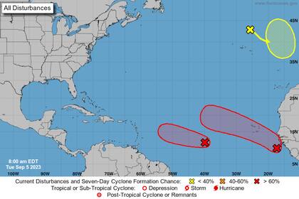 Al menos tres fenómenos del clima transitan por el Atlántico durante esta semana