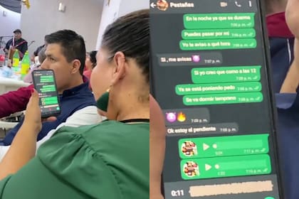 Al mismo tiempo que le cantaba la canción a su marido, le grababa un audio a su amante