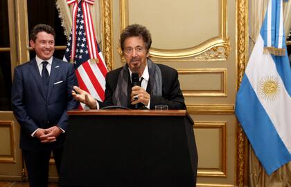 Al Pacino dio un breve discurso anoche durante el agasajo