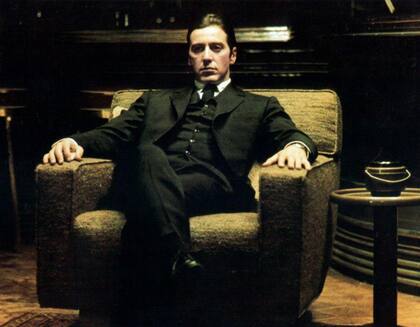 Al Pacino interpretando a Michael Corleone en "El Padrino".
