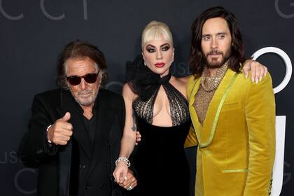 Al Pacino, Lady Gaga y Jared Leto en la premiere del film en Nueva York