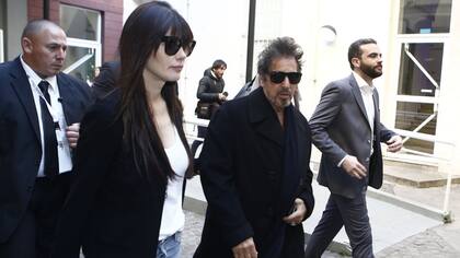 Al Pacino junto a su mujer, en el Centro Cultural Recoleta