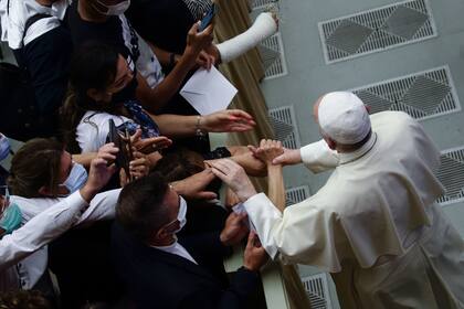 Al Papa se lo vio muy activo y presente esta semana en el Vaticano, como en esta audiencia del miércoles
