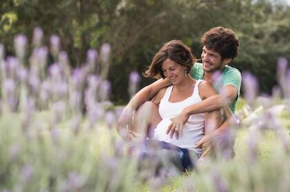 Al poco tiempo de su llegada a Los Cocos, con Atina en camino.