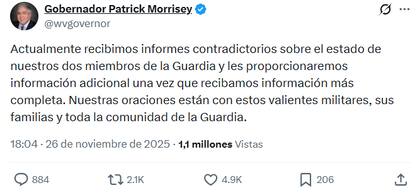 Al principio, el gobernador confirmó la muerte de los dos soldados