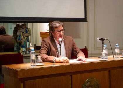 Al recibir el premio, el presidente de la AAB, Mauricio Groppo, agradeció a la ANAV en nombre de toda la institución y en su discurso, rememoró a figuras clave de la historia de Brangus