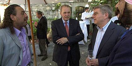 Al Sabah con el presidente saliente Rogge y el entrnante Bach